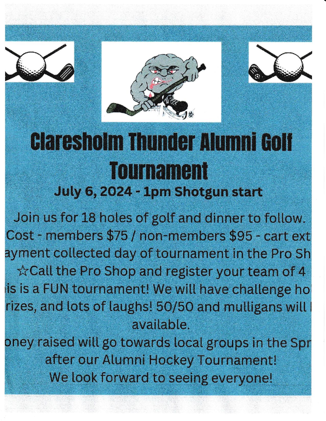 Claresholm Thunder Alumni Golf Tournament - The Bridges at Claresholm